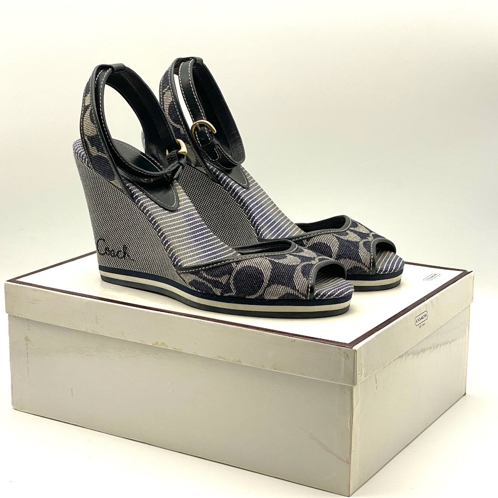 Hot! Coach Denim Wedges